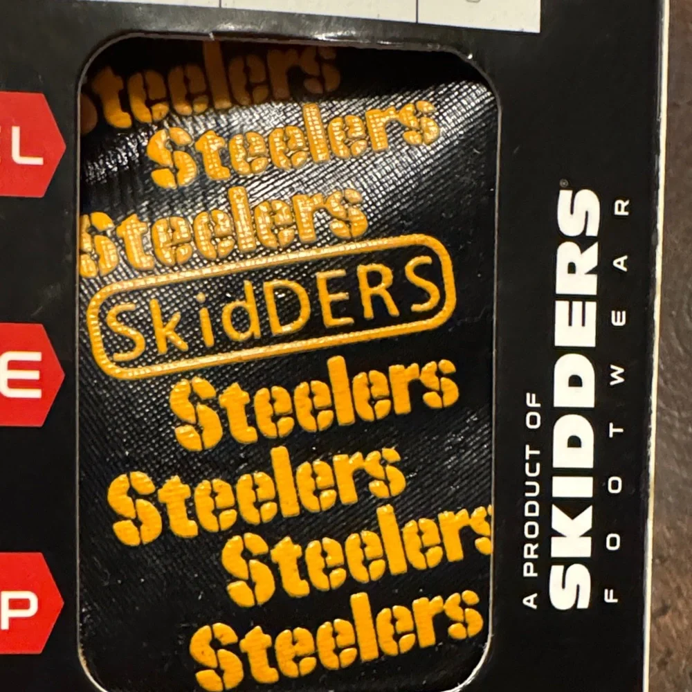 NFL Steelers Kids Gripper Socks - Yellow and Black - Size 6 Months